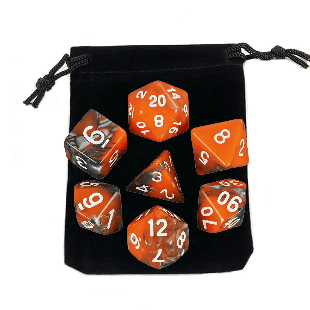 Set Completo de Dados para Juegos de Rol (7 Pzs) con Bolsa