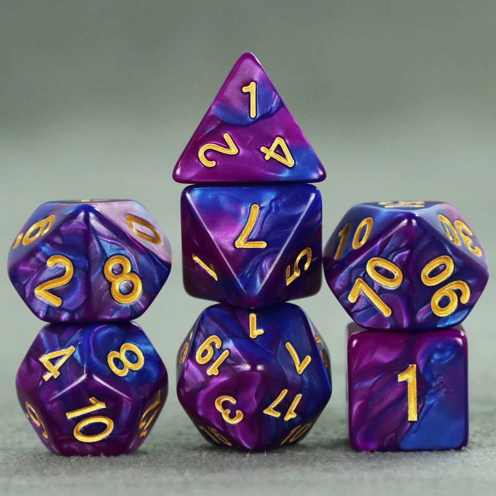 Set Completo de Dados para Juegos de Rol (7 Pzs) con Bolsa