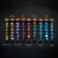 Set de Dados de Rol con Frasco tipo Poción de Fantasía (7 Piezas)