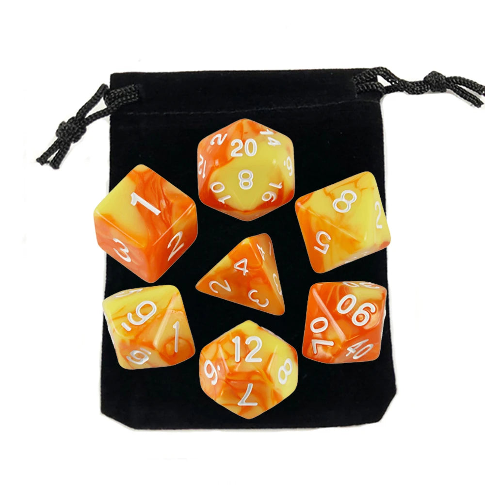 Set Completo de Dados para Juegos de Rol (7 Pzs) con Bolsa