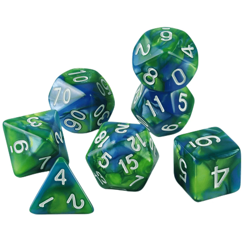 Set Completo de Dados para Juegos de Rol (7 Pzs) con Bolsa